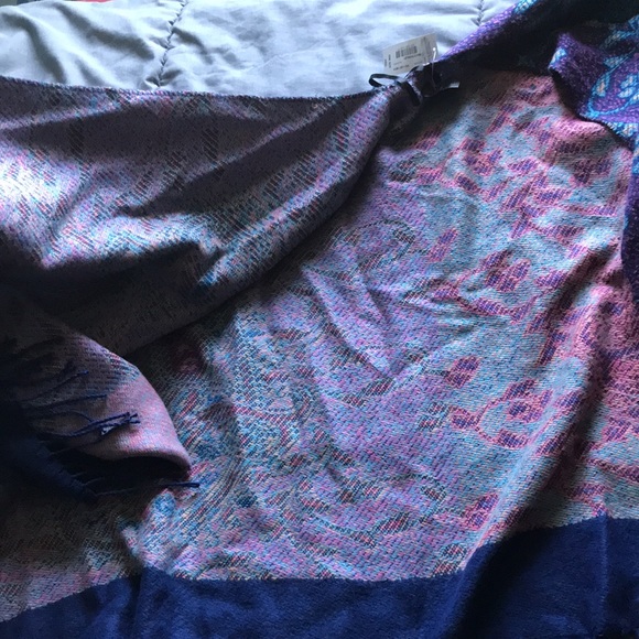 COPY - MixIt JCP multi paisley one size poncho - Picture 6 of 8